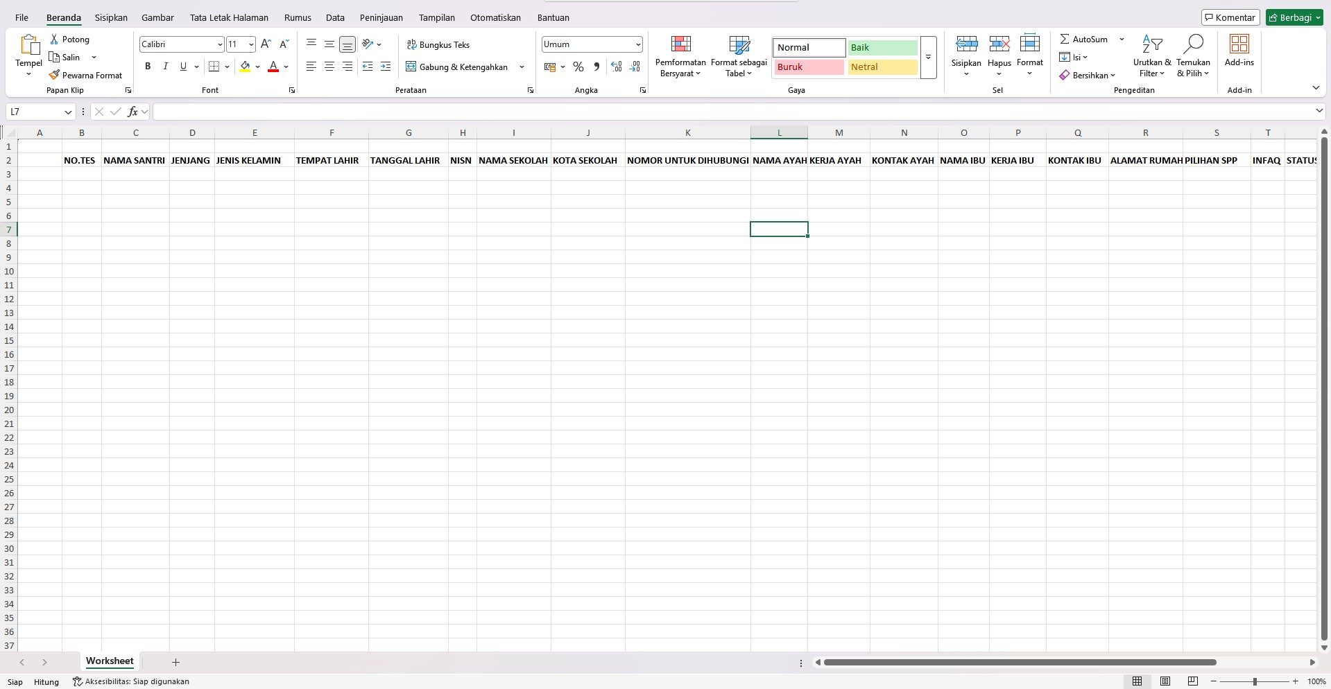 Screenshot export laporan PSB Al Kahfi